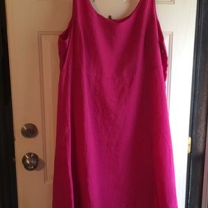 Eileen Fisher Woman 2X Irish Linen Dress Pink